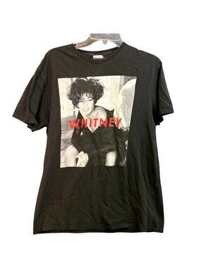 Whitney Houston Graphic T-Shirt Black Size L Tribute Tee 2021 Cotton Unisex